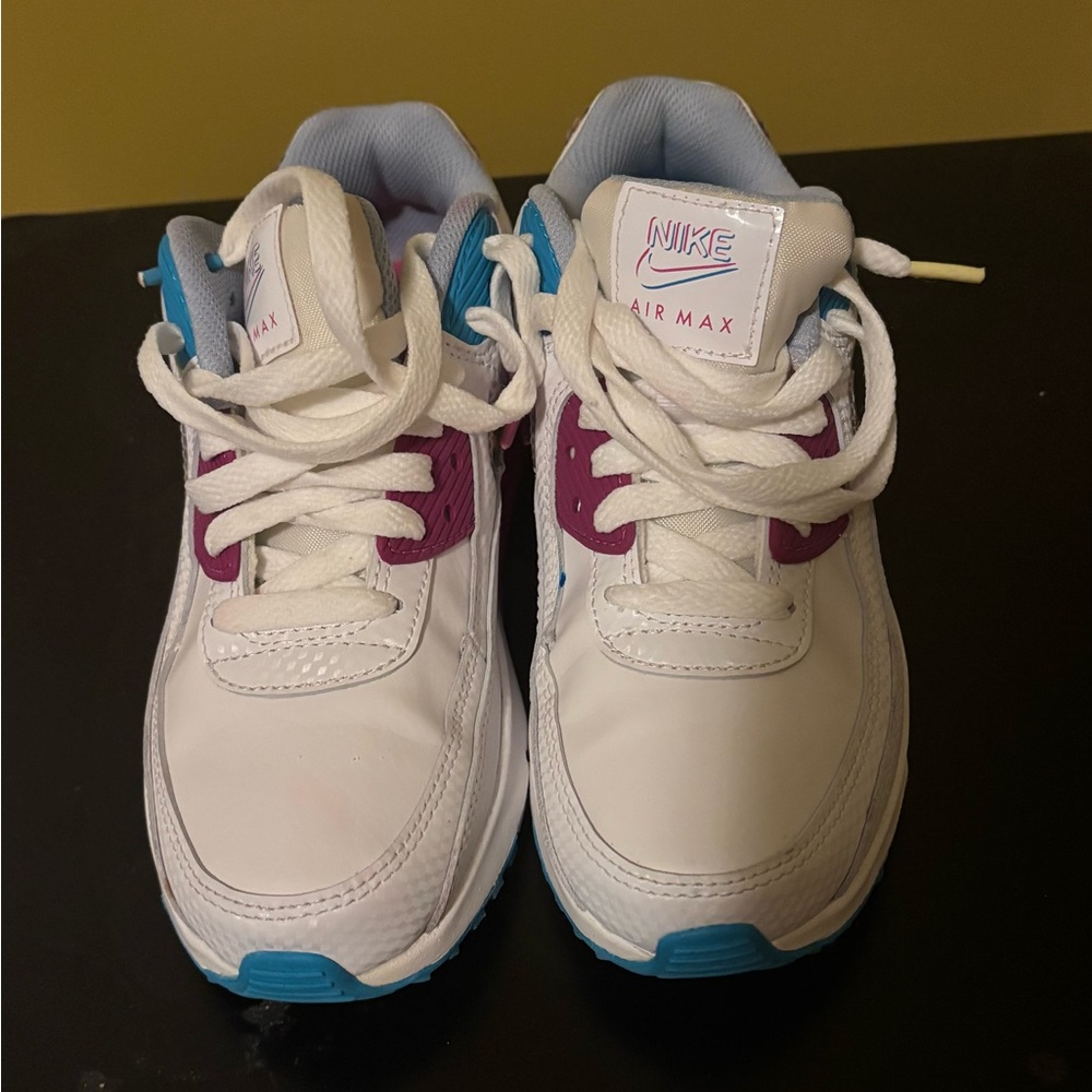 Nike Air Max Youth Sneakers White Purple Blue(3.5y)